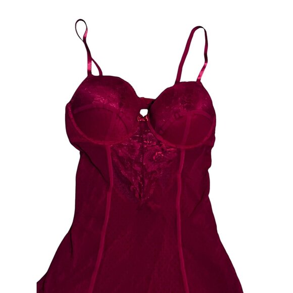 Fredericks of Hollywood NWT Adele Lace & Mesh Underwire Chemise Panty Set Sz Med - Picture 4 of 15